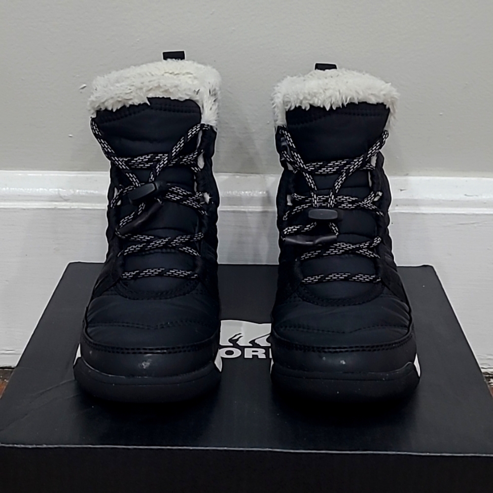 Sorel, Kids size 2, Rain & Snow Boots, Black & White